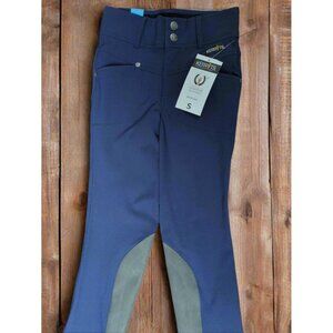 Kerrits Cross Over Knee Patch Breech – Kids Size Small – Navy Blue
